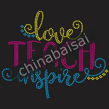

The Teach for Love Rhinestone Transfer Motif Designs