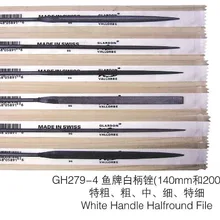 Goldsmith Новейшие 12 шт. набор белая полукруглая ручка файл 140 мм ювелирные напильники, ювелирные инструменты