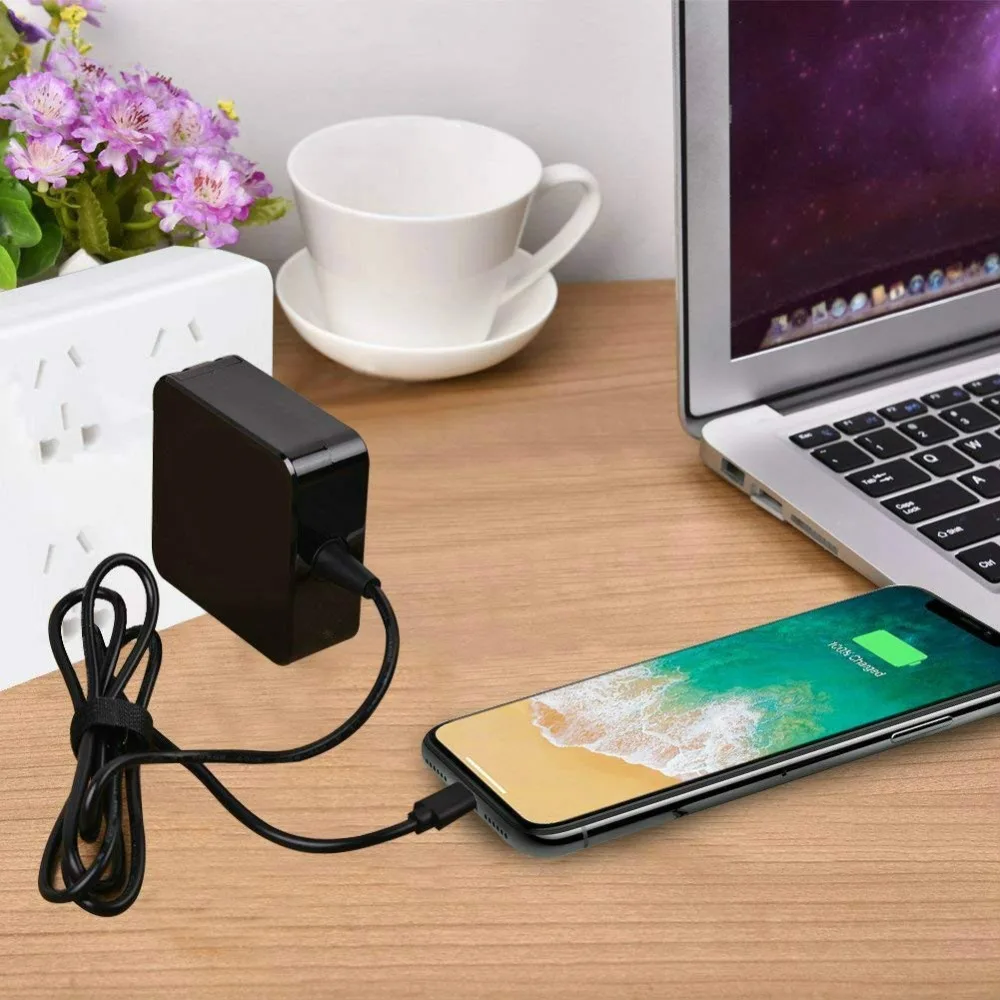 Usb type-C PD зарядное устройство питания 65 Вт портативное настенное зарядное устройство адаптер для MacBook Pro, nintendo Switch, Google Pixel