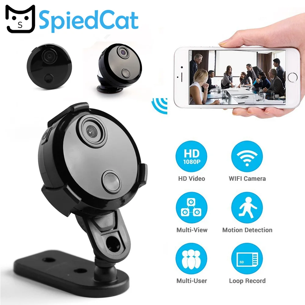HD 1080P IP Смарт Wifi мини камера сетевая 12 ИК ночного видения датчик движения