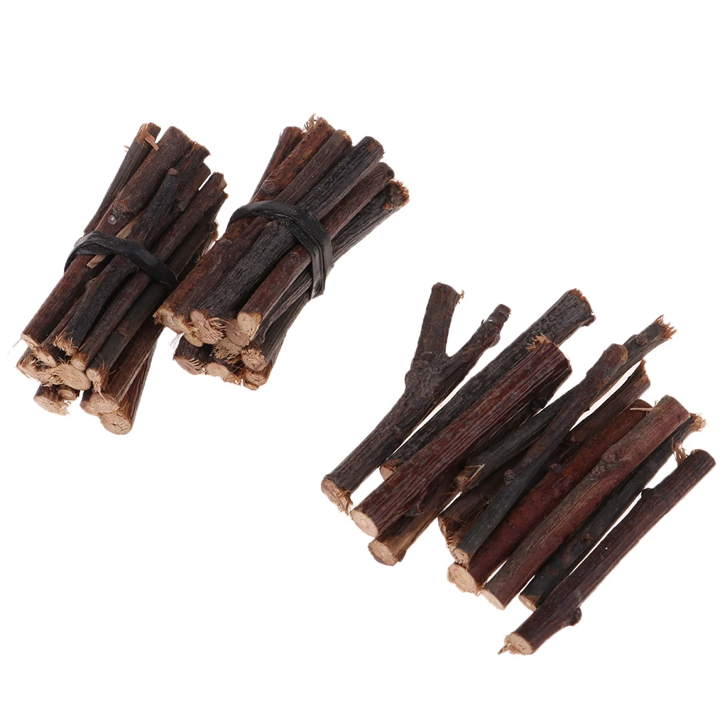 1/12 Dollhouse Miniature Accessories 3 Straps Wooden Sticks Firewood Room Garden Life Scenes Decor