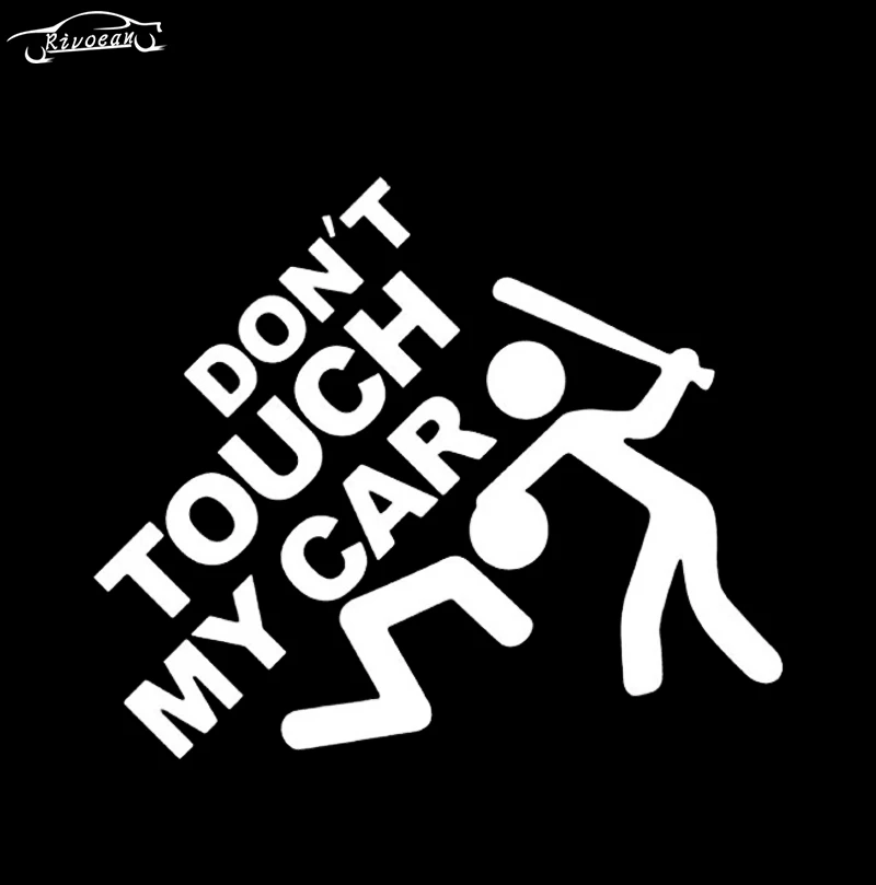 

15CM*12.5CM Don't Touch My Car Sticker JDM Slammed Funny Decals Motorcycle Car Styling Accessories Black/White