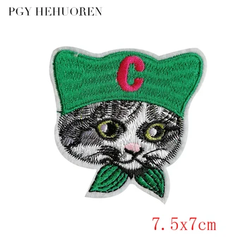 

PGY Cartoon Cat & Dog Costume Play Creative Embroidery Patch for Clothing DIY Animal Badge Decoration Ingredients Iron-On Jacket