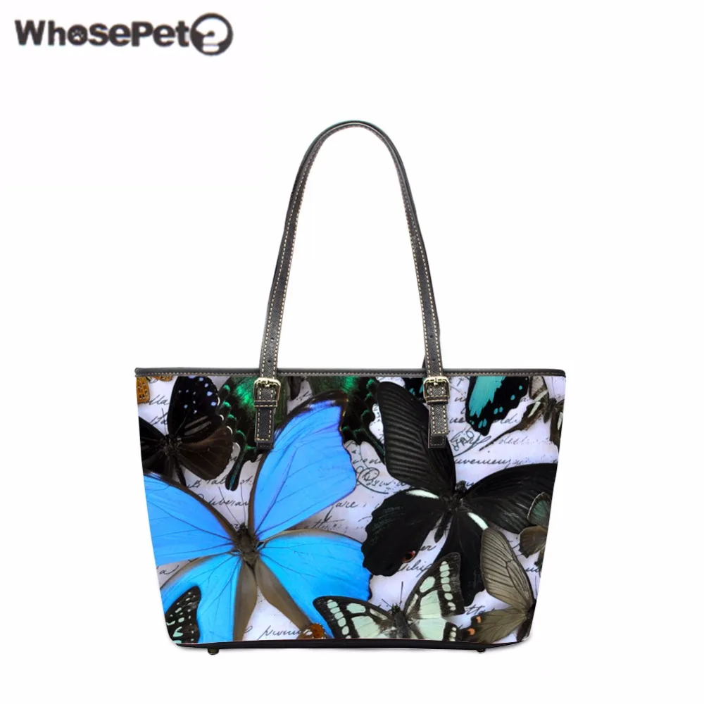 

WHOSEPET Women's Tote High Quality Girls Handbag Butterfly Top-Handle Bags Casual Totes Ladies Satchel Shoulder Bags Stylish Bag