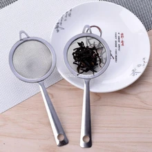 100 шт. ситечко для чая тонкая нержавеющая сталь Сетчатое СИТО ДУРШЛАГ Мука сито с ручкой сок чай лед сито для муки инструменты