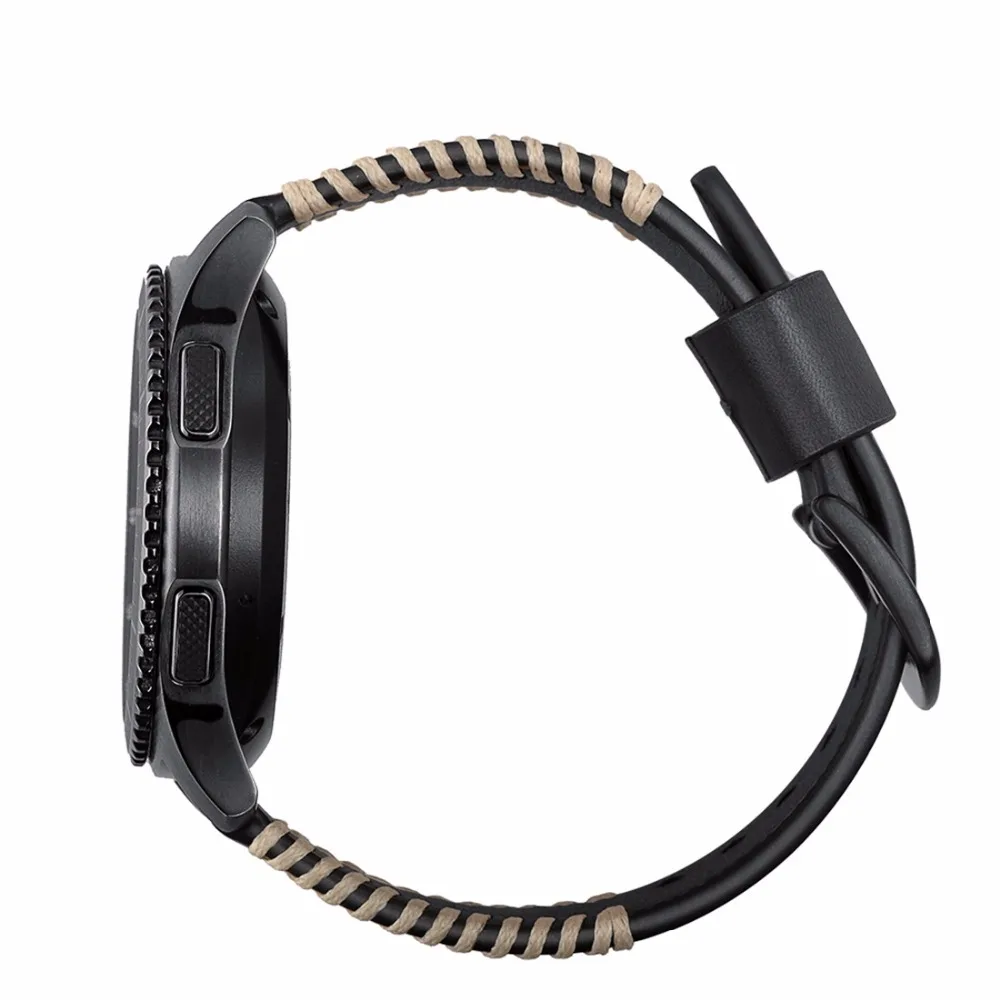 Ремешок OSRUI из натуральной кожи для Samsung Gear S3 Frontier/Classic сменный ремешок браслета 22