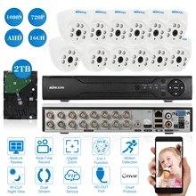 Kkmoon 1080n AHD безопасности DVR 12ch 720 P AHD Ночное видение Крытый Купол CCTV Камера для видеонаблюдения Системы PAL Системы 2 ТБ HDD