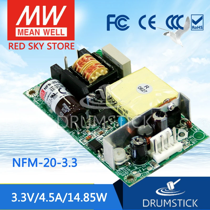 

MEAN WELL NFM-20-3.3 3.3V 4.5A meanwell NFM-20 3.3V 14.85W Switching Power Supply