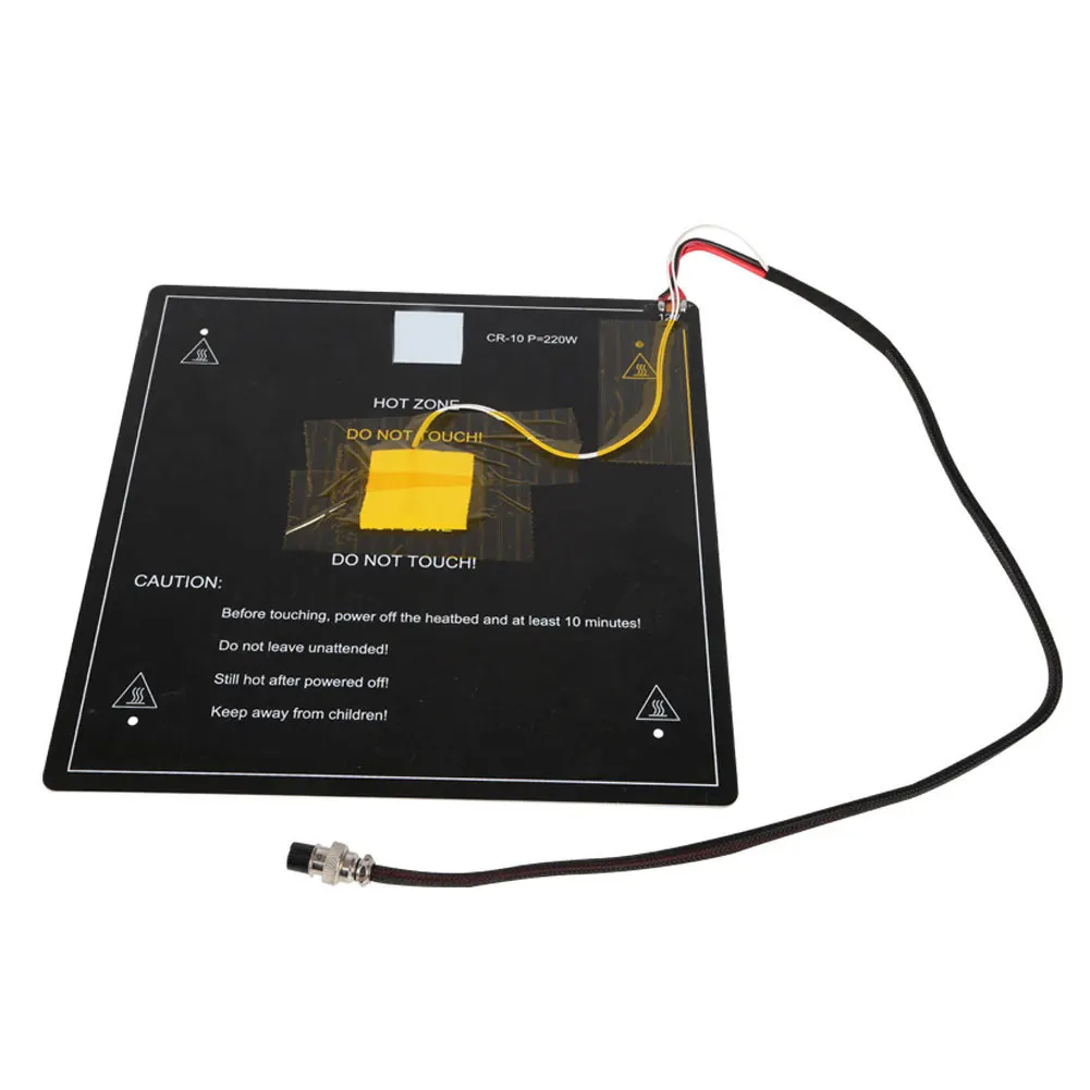 

Easy Install Practical 12V 310*310mm Safe Accessories Large Size 3D Printer High Hot Plate Heat Bed Portable For CR-10
