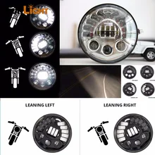 7″ LED Projection Daymaker Headlight Adaptive Led Headlight with DRL For Harley Davidson headlamp
