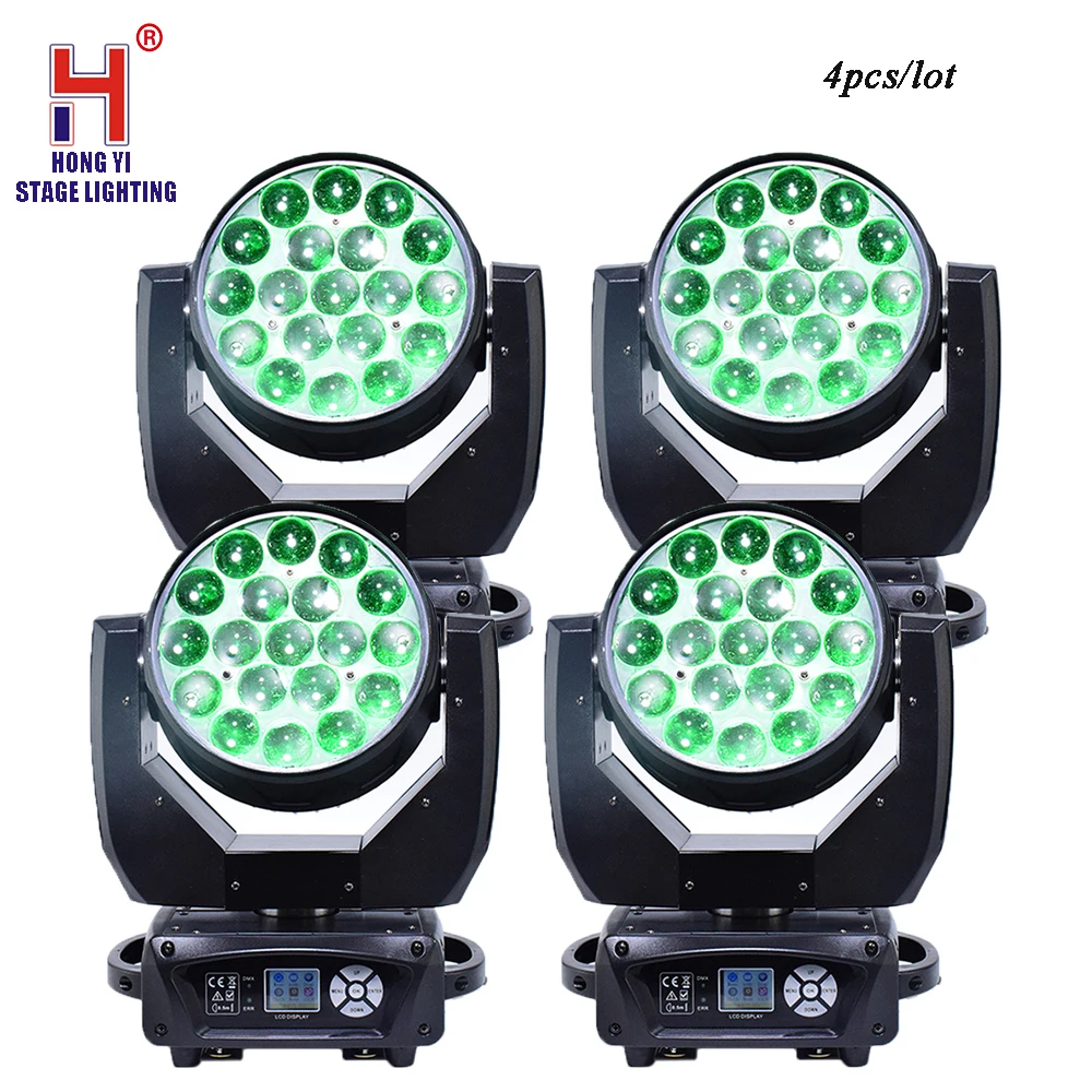 

19x15W RGBW 4in1 Moving Head Light Zoom Light Wash light With dmx Control party Show Stage Light(4pcs/lot)