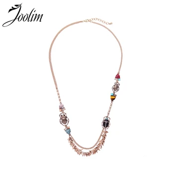 

Joolim Creative Vintage Insect Necklace Statement Beetle Long Necklace Fashion Jewelry