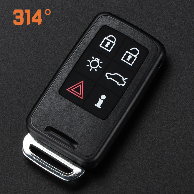 

Six-button Black Smart Car Key Remote Control Replacement Shell Suit For Volvo S60/lxc60/s80/lv60/v40 Car Key Shell Accessories