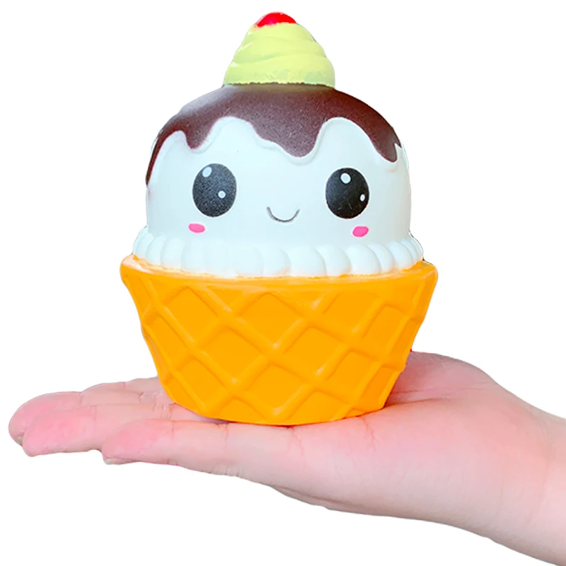 

Jumbo Big Cone Ice Cream Cute Squishy Slow Rising Simulation Bread Scented Soft Squeeze Toy Stress Relief for Kid Xmas Gift