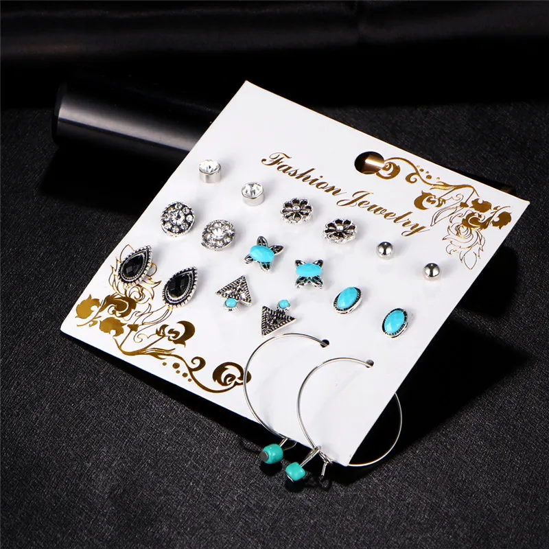 17KM-Bijoux-Waterdrop-Butterfly-Crystal-Stud-Earrings-For-Women-Vintage-Boho-Brincos-Flower-Clip-Cuff-Earring (1)