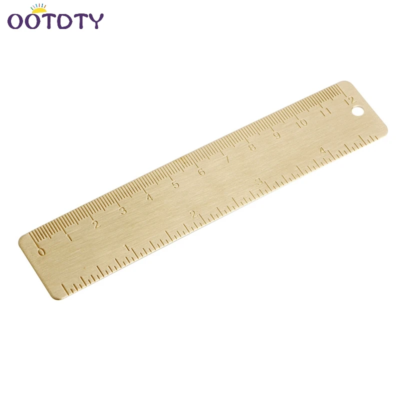Mini Brass Ruler Bookmark Double Scale Cm&Inch Digital Traveler Notebook Outdoor-TwFi Mini Brass Ruler Bookmark Double Scale Cm&Inch Digital Traveler Notebook Outdoor-TwFi