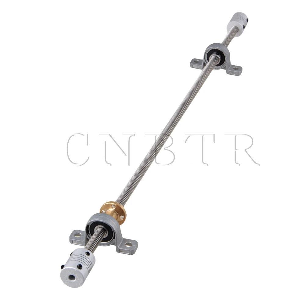 

CNBTR Horizontal 450mm 2mm Lead Screw Shaft Coupling Bearing Pillow Block Set