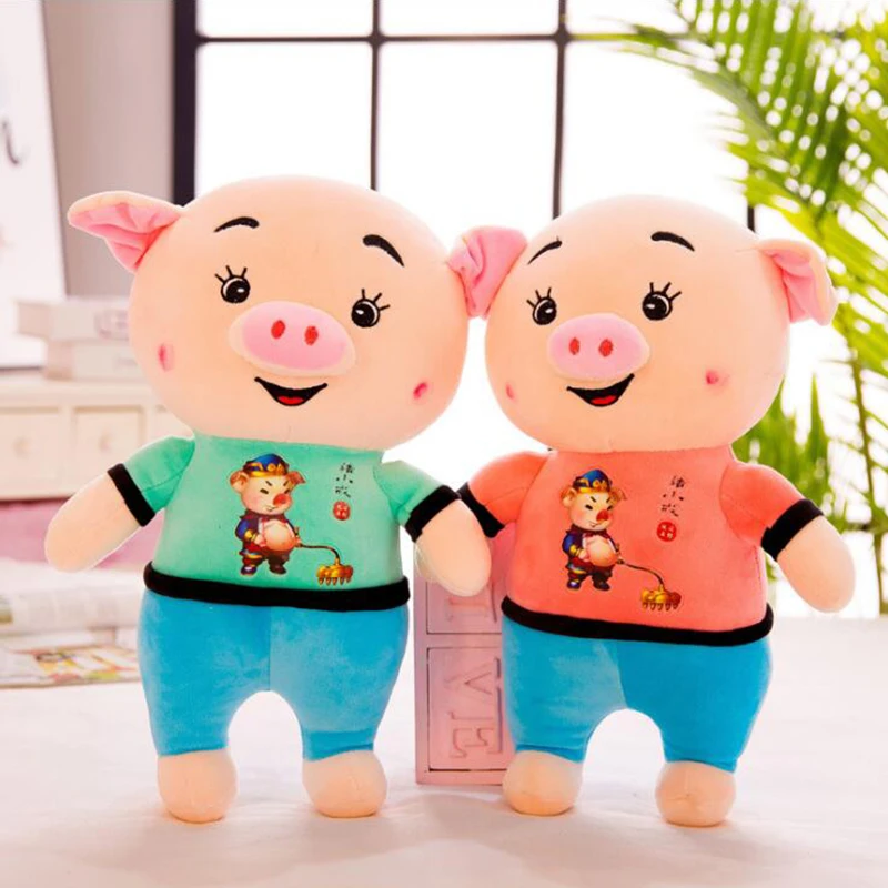 65センチメートル漫画ピンクのブタぬいぐるみ脂肪豚枕実生活ぬいぐるみ豚ソフトクッション中国干支豚人形の誕生日プレゼント Null Aliexpress