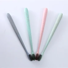 Стиль пшеницы соломенная ручка Зубная щётка мягкая Bamboo Зубная щетка из древесного угля средство чистки для взрослых Портативный инструмент 1 шт