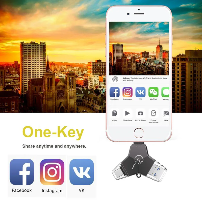  Ingelon disk on key 32gb usb flash drive 64gb 3.0 clef usb stick pendrive personalizado custom diy 