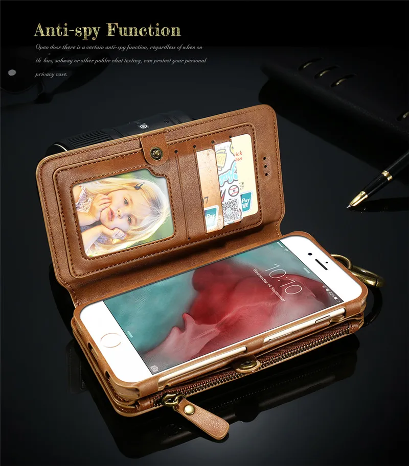 Кожаный чехол-бумажник FLOVEME для iPhone XS Max XR X 6 6s 7 8 Plus 5 5S SE чехол-кошелек для samsung Note 9 8 S10 S9 S8 Plus S7 Edge