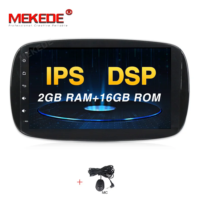 Ips DSP 4 ядра 2G ram Android 9,0 автомобильный мультимедийный плеер dvd gps для Mercedes/Benz Smart Fortwo автомобильный Радио стерео - Цвет: 16G CAR DVD