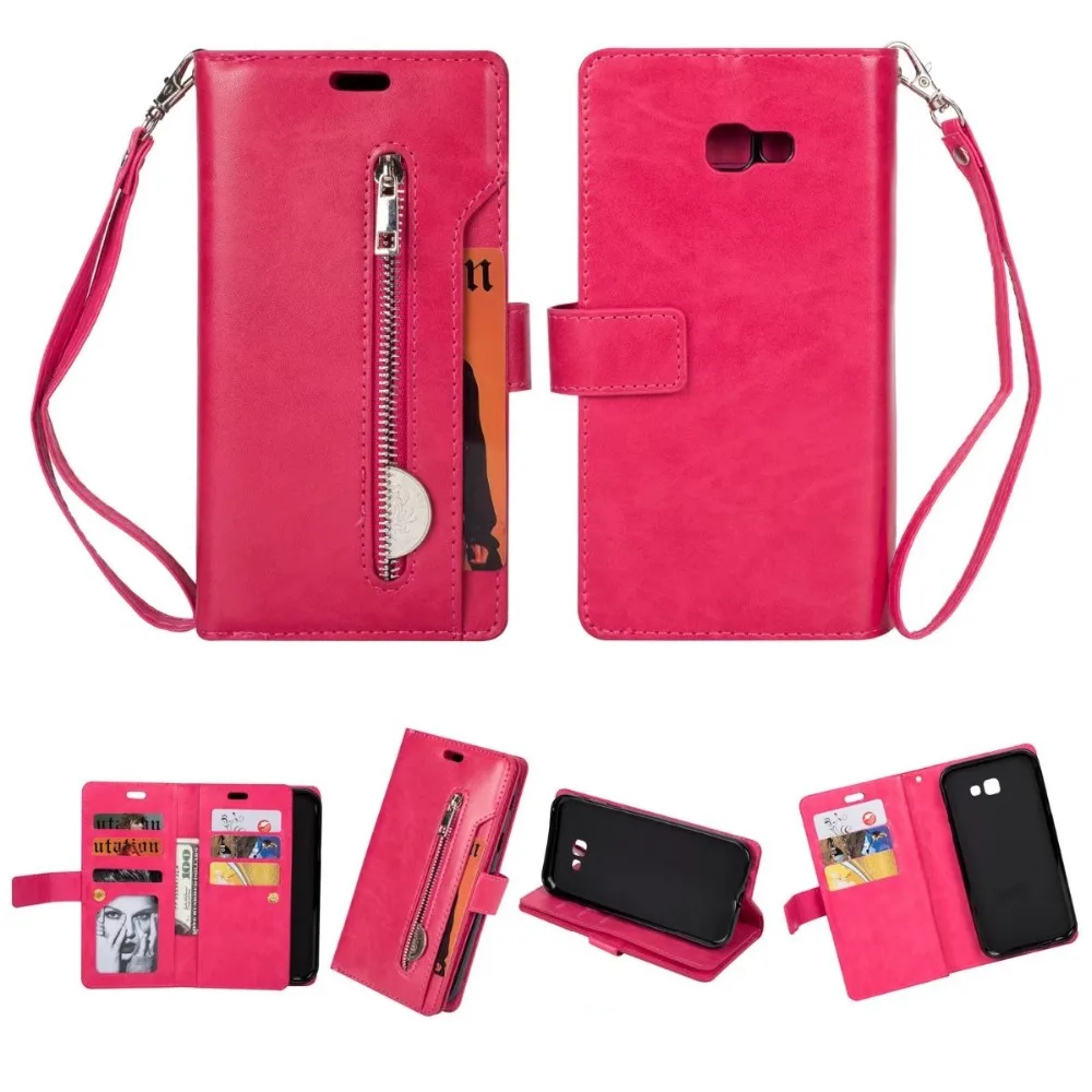 

Case Cover for Samsung Galaxy A5 2017 Shockproof Multi-function Wallet Zipper Card Slot Phone Case for Samsung A5 2017