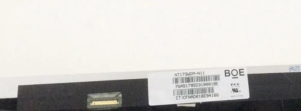 

For Boe NT173WDM-N11 Matrix for Laptop 17.3" HD+ 1600X900 30Pin Glossy LED Screen LCD Display Replacement Monitor Panel