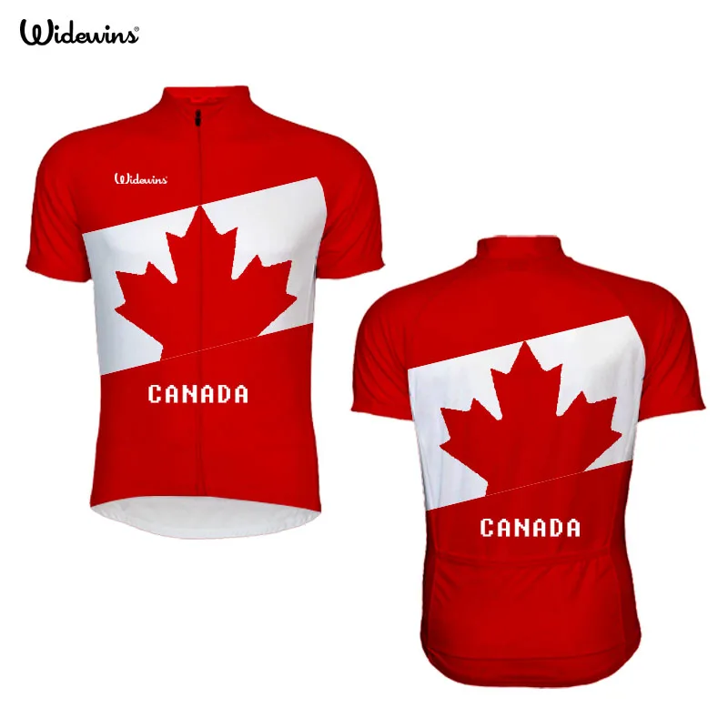 thumbnail image 1 of Maillot de ciclismo del equipo profesional de Canadá para hombre, maillot con bandera de la hoja de arce, manga corta, ciclismo de montaña o bicicleta, ropa personalizada para hombre, 1 of 4