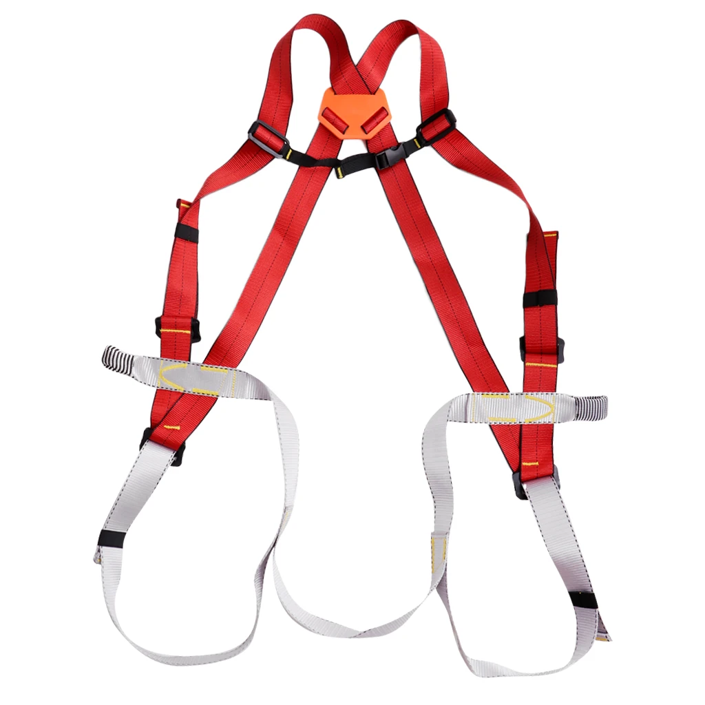 MagiDeal Adjustable Body Safety Waist Harness Climbing Belt Fall Protection Full Body Rock Climbing Harness Body Seat Belt
