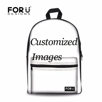 

FORUDESIGNS Customize Image or Logo Women Men Casual Backpack Fashion School Backpack for Teenage Girls Boys Student Mochila