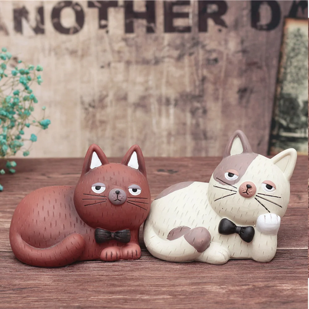 Piggy Bank Money Box Cat Shaped Metal Coin Bank Money Saving Box Home