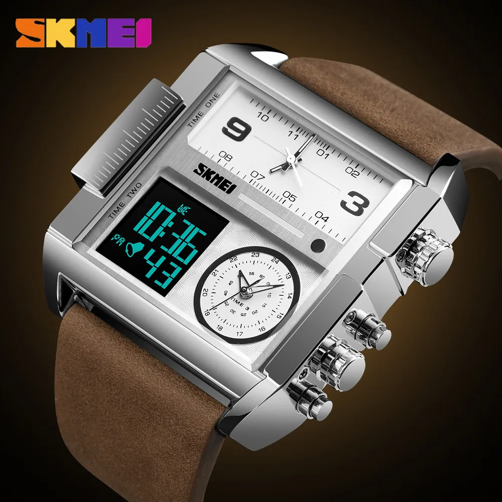 SKMEI мужские спортивные часы Топ люксовый бренд военные наручные часы Мужские кварцевые аналоговые цифровые часы Relogio Masculino 1391