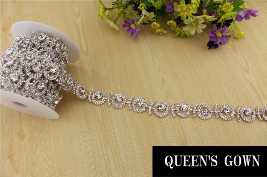 

Fashion Rhinestone Motif chain metal chain trim rhinestone chain trims Wedding dresses Garment accessories trim for shoes