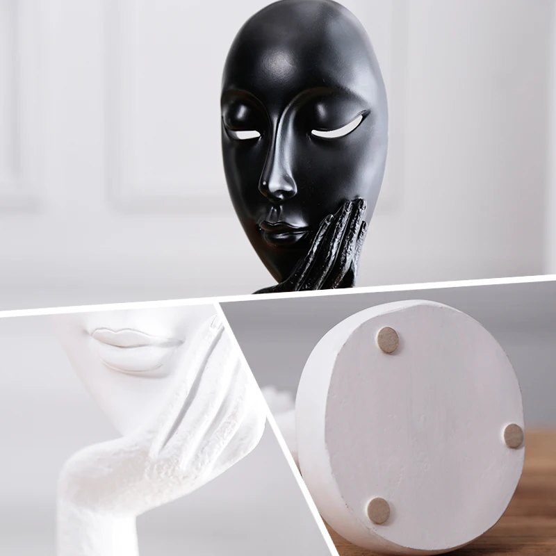 Предметы мебели женские статуи для украшения лица аксессуары для украшения дома скульптура персонажа абстрактные изделия из смолы