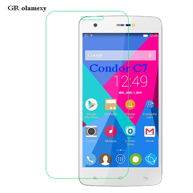 

Free Shipping For Condor C7 Anti-Explosion proof Phone Tempered Glass / Nano for Condor Plum P7 Plum P5 Screen Protectors Guards