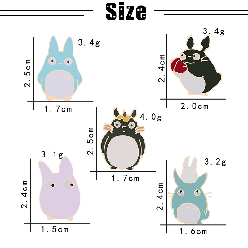 Прямая поставка Значки для аниме Totoro семейная брошка с металлической