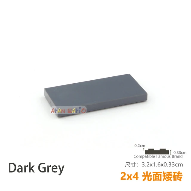 20pcs/lot DIY Blocks Building Bricks Smooth 2X4 Educational Assemblage Construction Toys for Children Size Compatible With Brand Dark Grey