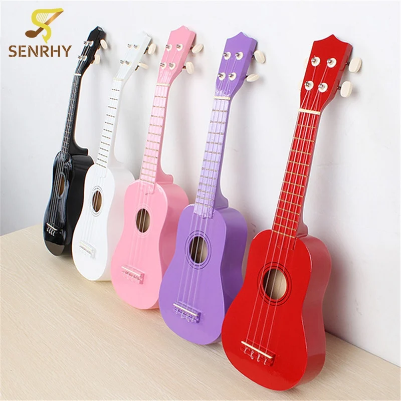

21 Inch Acoustic Colorful 4 String Plywood Ukulele Guitar Musical Instrument Toy Learning Educational Music Toys For Kids