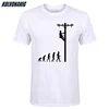 Human Evolution Of Lineman T Shirt Birthday Gift For Electrician Dad  Father Husband O-Neck Short Sleeve Cotton Men's T-Shirts ► Photo 3/6