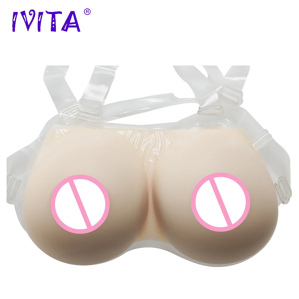 

IVITA 2000g Realistic Silicone Breast Forms Fake Boobs For Crossdressers Transgender Drag Queen Shemale Fashion Enhancer Cosplay