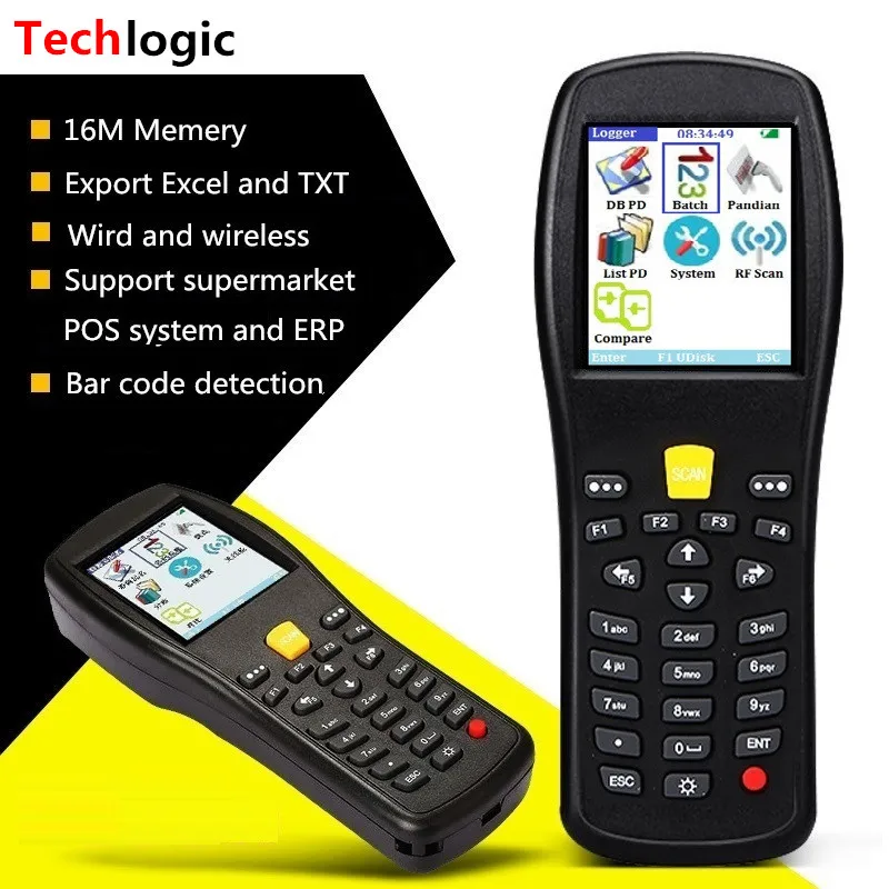  Techlogic X5 Wireless Barcode Scanner PDA Laser Light Bar Code Reader Portable Inventory Bar Code S