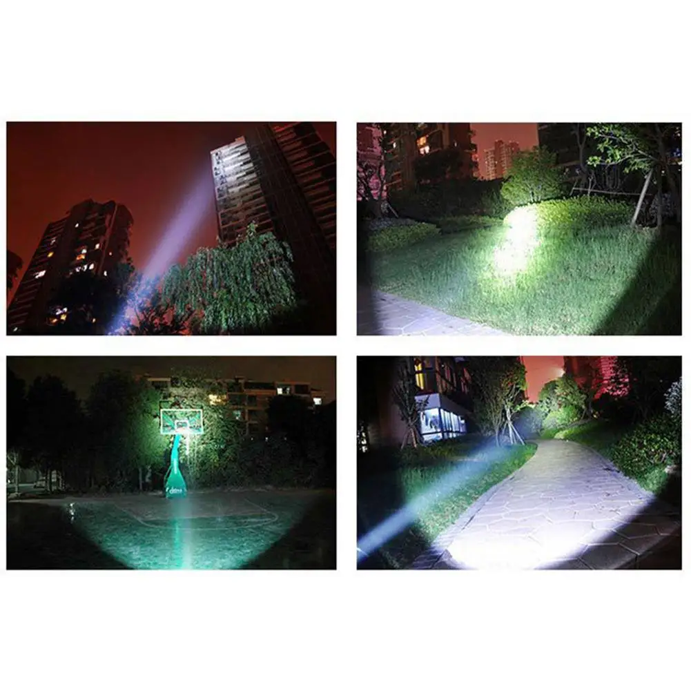 

MeterMall Outdoor Strong Light Handheld Torch LED Long Shot Camping FlashLight Inspection Lamp Searchlight