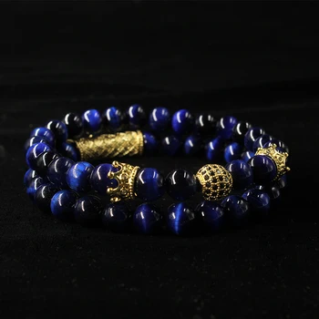 Bracelet Oeil De Tigre Bleu