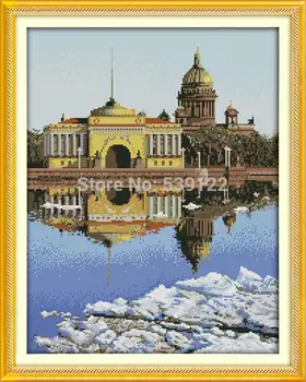 

Free St. Petersburg (2)! DIY Needlework 11CT 14CT DMC Counted Cross Stitch Sets Kits for Embroidery Knitting Needles Wholesale