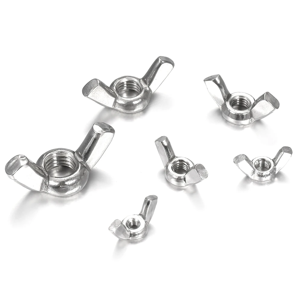 

5PCS/set DIN315 M3/M4/M5/M6/M8/M10 304 Fastener Nut Stainless Steel Cap Nut Set