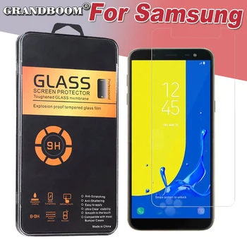 

50pcs Tempered Glass Guard Film For Samsung J2 Pro Core J3 J7 J4 J6 J8 Plus 2018 Protective Screen Protector With Acrylic Box