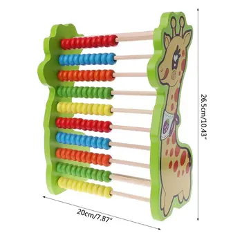 

Wooden Abacus 10 Row Colorful Beads Counting Kids Maths Learning educational Toy N26_E