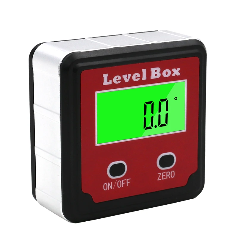 

Red Precision digital protractor inclinometer Level box digital angle finder Bevel Box with magnet base