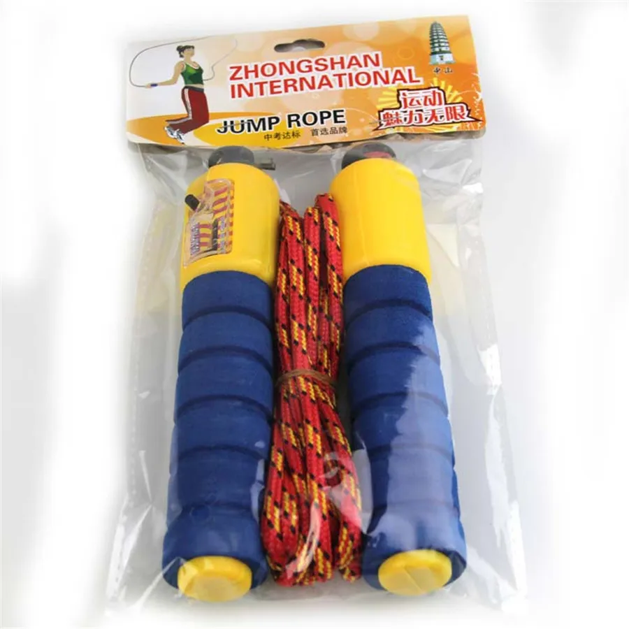 Rubber Counter Jump Rope Crossfit Adjustable Cotton Thread Skipping Rope Jumping (8)